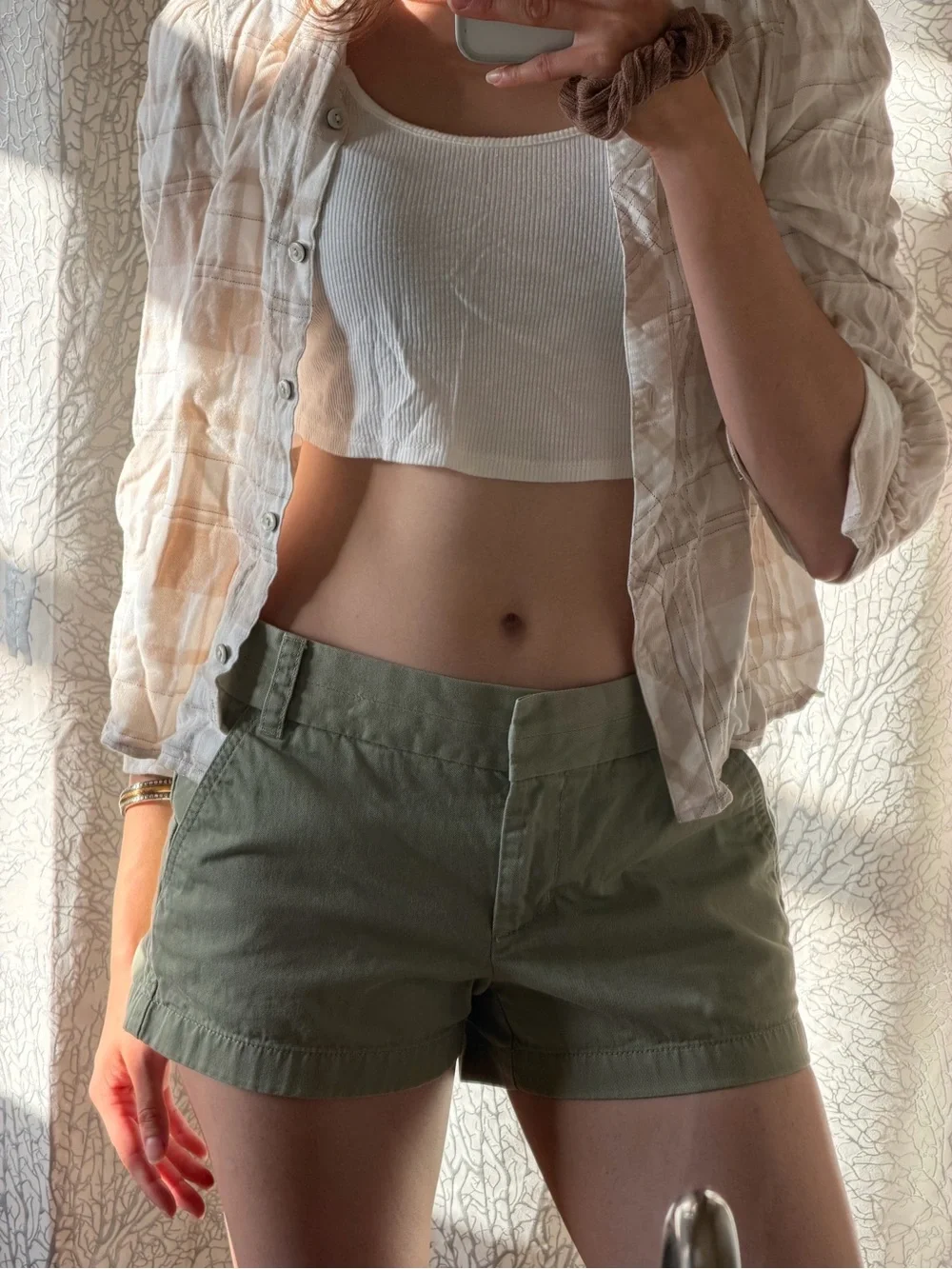 J. Crew Light Olive Cotton Bermuda Shorts